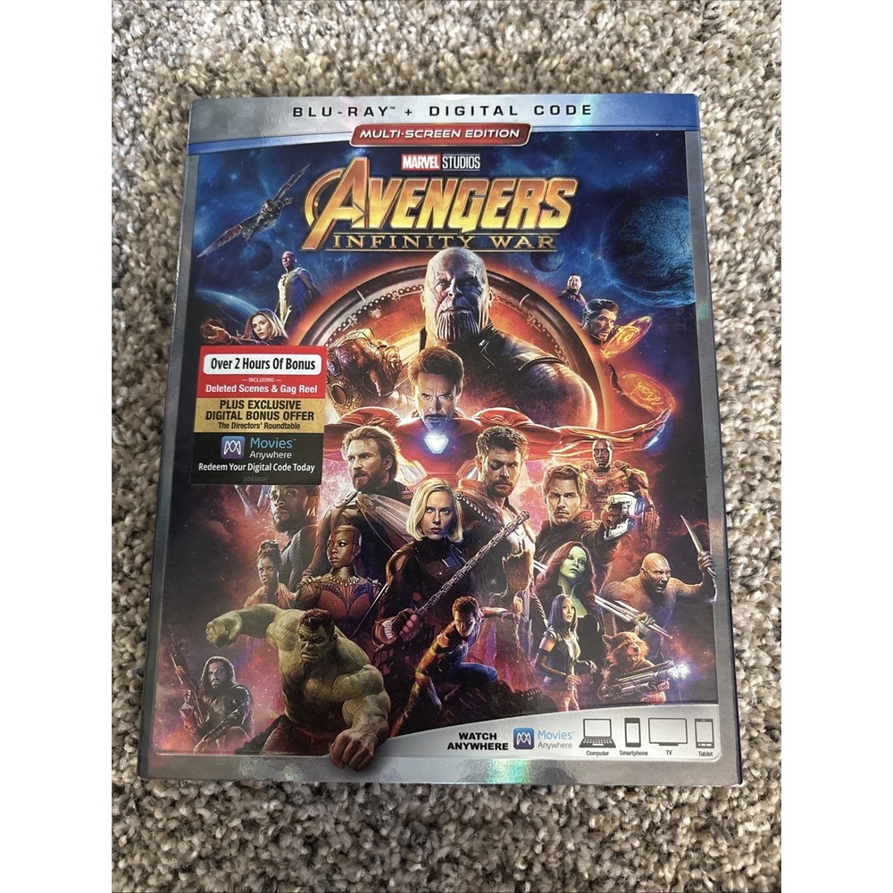 Avengers: Infinity War Blu-ray, 2018 + Digital code Movie